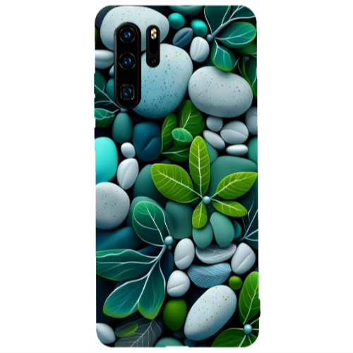 Huawei P30 Pro Pebbles Transparent Silicone TPU Θήκη