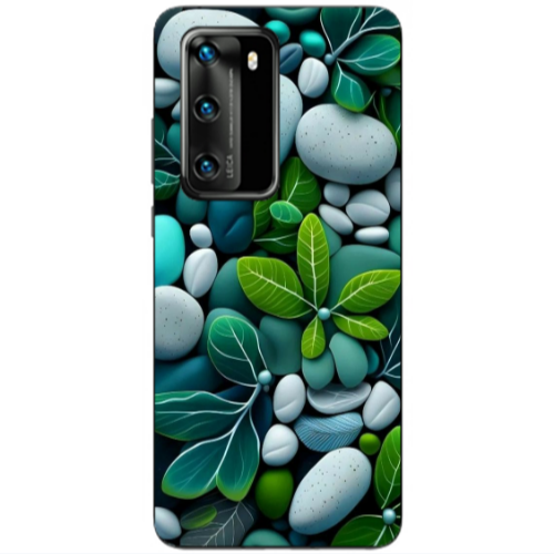 Huawei P40 Pebbles Transparent Silicone TPU Θήκη