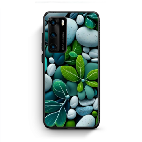 Huawei P40 Pebbles Black Glossy Θήκη