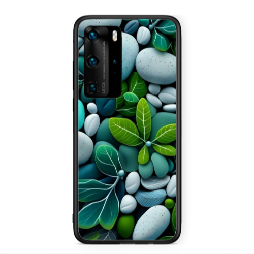 Huawei P40 Pro Pebbles Black Glossy Θήκη