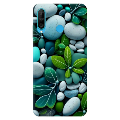 Huawei P30 Lite Pebbles Transparent Silicone TPU Θήκη