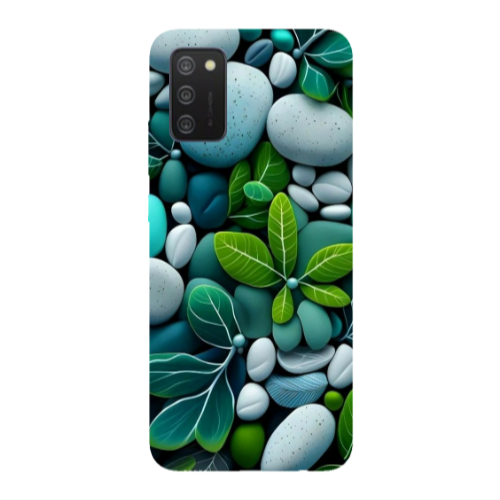 Samsung A02s Pebbles Transparent Silicone TPU Θήκη