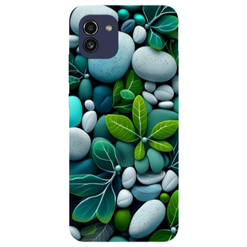 Samsung A03 Pebbles Transparent Silicone TPU Θήκη