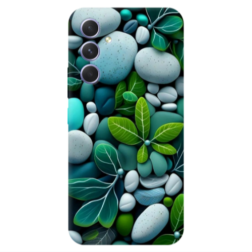 Samsung A55 Pebbles Transparent Silicone TPU Θήκη