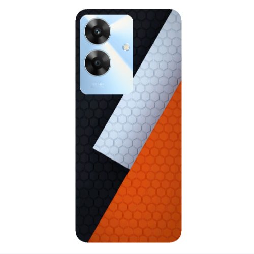 Realme Note 60 Coated hexagon Transparent Silicone TPU Θήκη