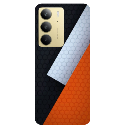 Realme C 75 Coated hexagon Transparent Silicone TPU Θήκη