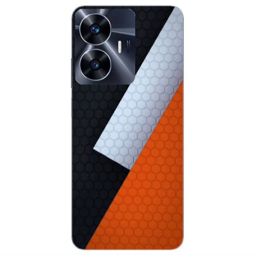 Realme Note 50 Coated hexagon Transparent Silicone TPU Θήκη