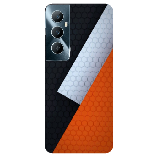 Realme C65 Coated hexagon Transparent Silicone TPU Θήκη