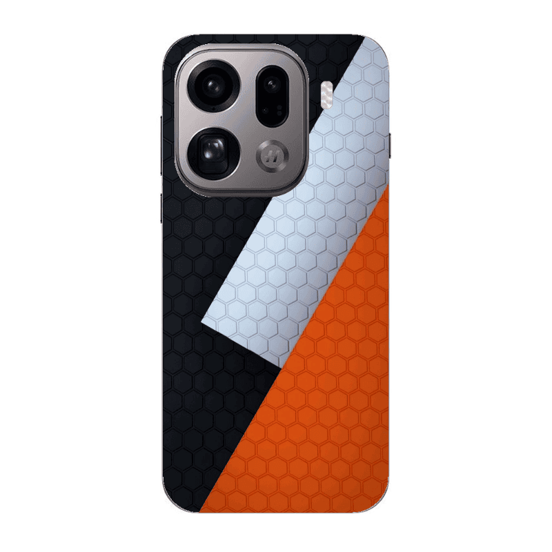 Oppo Find X9 Pro Coated hexagon Transparent Silicone TPU Θήκη