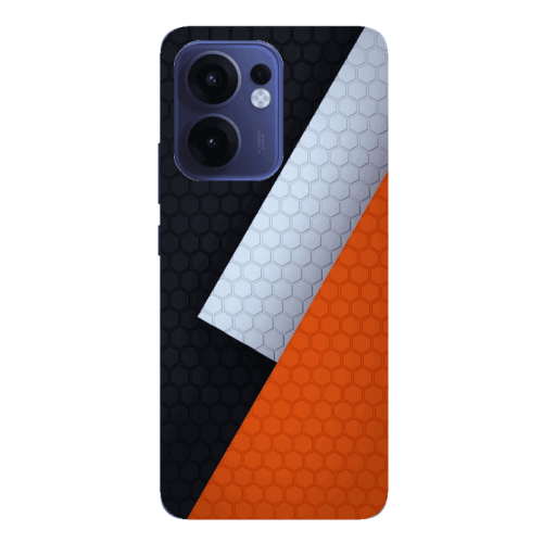 Oppo Reno13 FS Coated hexagon Transparent Silicone TPU Θήκη