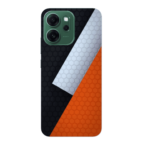 Oppo Reno 14 FS Coated hexagon Transparent Silicone TPU Θήκη
