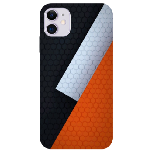 Apple iPhone 11  Coated hexagon Transparent Silicone TPU Θήκη