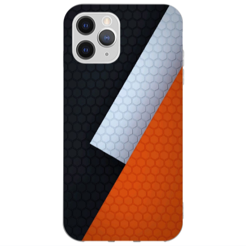 Apple iPhone 11 Pro Coated hexagon Transparent Silicone TPU Θήκη