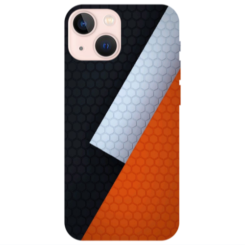 Apple iPhone 13 Coated hexagon Transparent Silicone TPU Θήκη