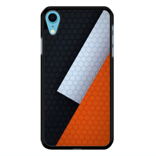 Apple iPhone Xr Coated hexagon Black Glossy Θήκη