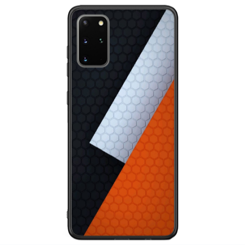 Samsung S20 Coated hexagon Black Glossy Θήκη