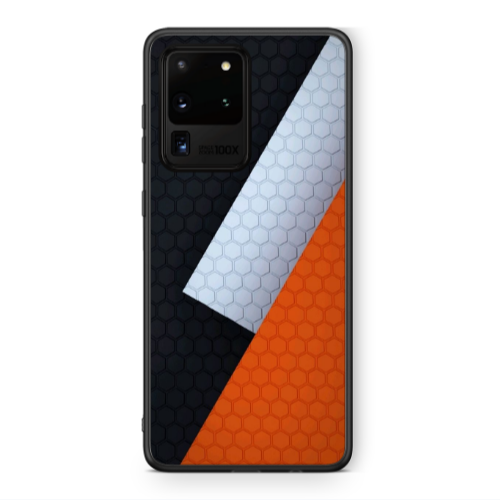 Samsung S20 Ultra Coated hexagon Black Glossy Θήκη
