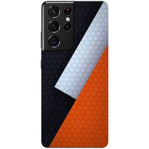Samsung S21 Ultra Coated hexagon Transparent Silicone TPU Θήκη