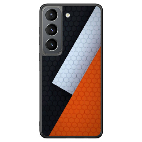 Samsung S21 Ultra Coated hexagon Black Glossy Θήκη