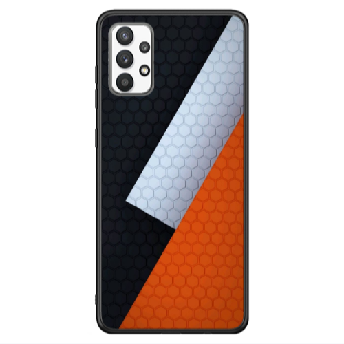 Samsung A13 4G Coated hexagon Black Glossy Θήκη