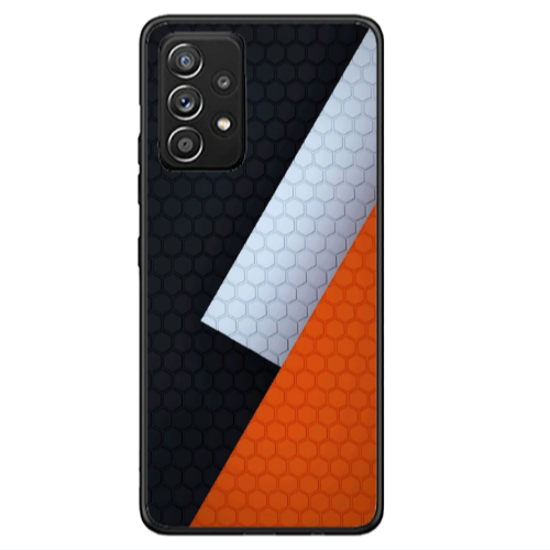 Samsung A33 Coated hexagon Black Glossy Θήκη