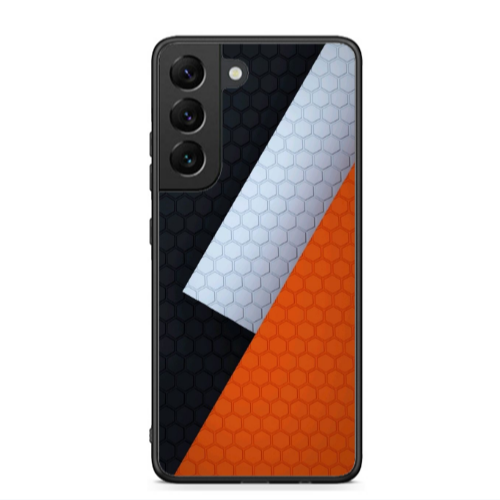 Samsung S22 Plus Coated hexagon Black Glossy Θήκη