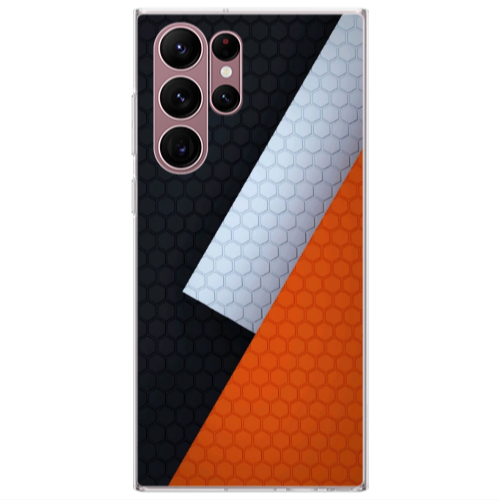 Samsung S22 Ultra Coated hexagon Transparent Silicone TPU Θήκη