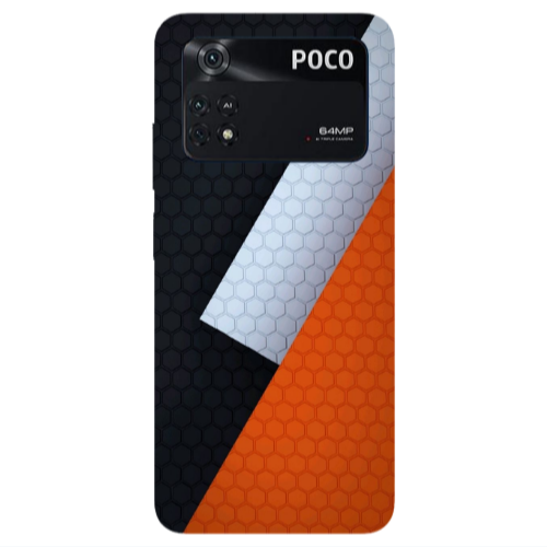 Xiaomi Poco M4 Pro 4G Coated hexagon Transparent Silicone TPU Θήκη