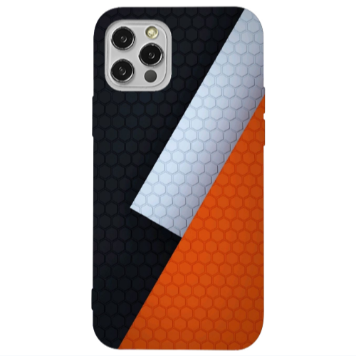 Apple iPhone 12 Pro Coated hexagon Transparent Silicone TPU Θήκη