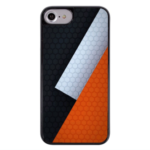 Apple iPhone 7 Coated hexagon Black Glossy Θήκη