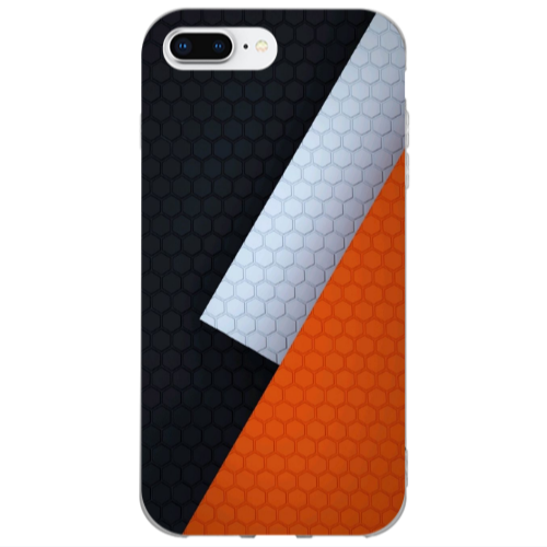 Apple iPhone 7 Plus Coated hexagon Transparent Silicone TPU Θήκη