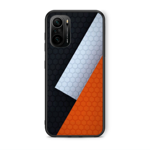 Xiaomi Poco F3 Coated hexagon Black Glossy Θήκη