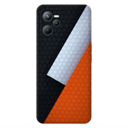 Realme C35 Coated hexagon Transparent Silicone TPU Θήκη