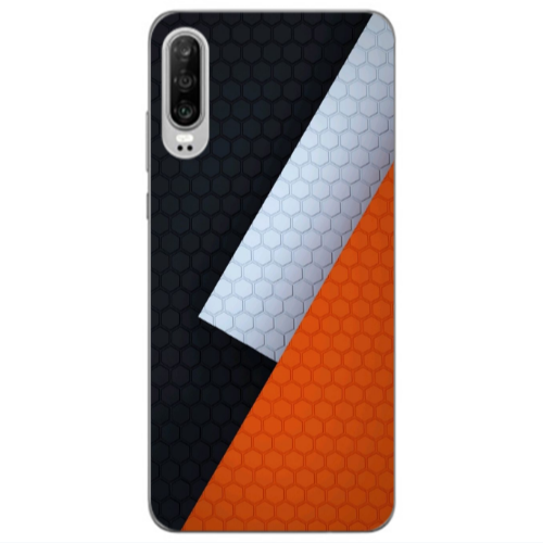 Huawei P30 Coated hexagon Transparent Silicone TPU Θήκη