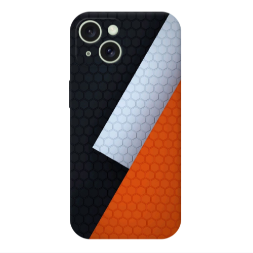 Apple iPhone 15 Plus Coated hexagon Transparent Silicone TPU Θήκη