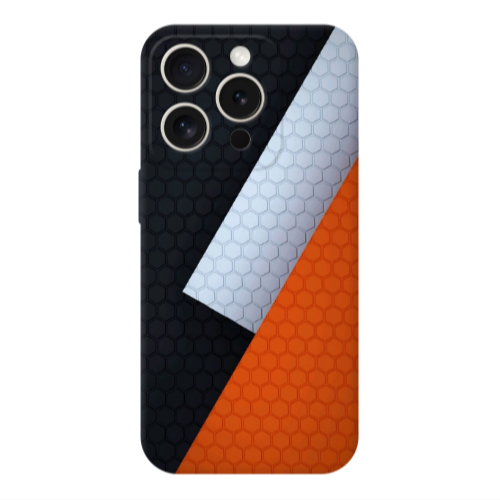 Apple iPhone 15 Pro Max Coated hexagon Transparent Silicone TPU Θήκη