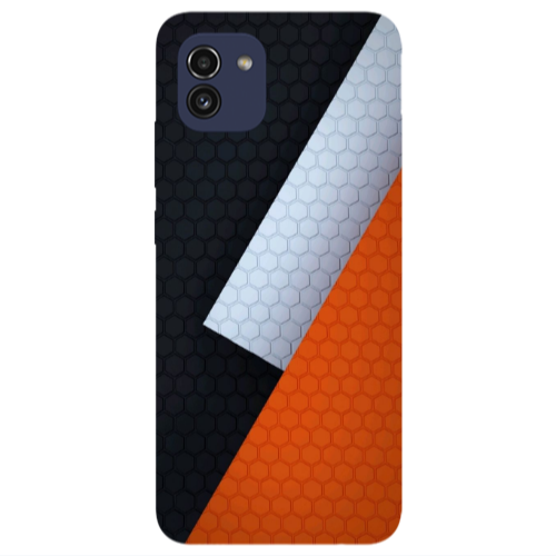 Samsung A03 Coated hexagon Transparent Silicone TPU Θήκη