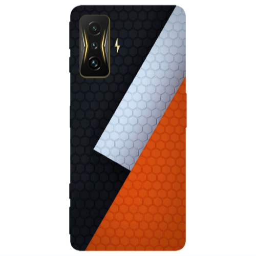 Xiaomi Poco F4 Gt Coated hexagon Transparent Silicone TPU Θήκη