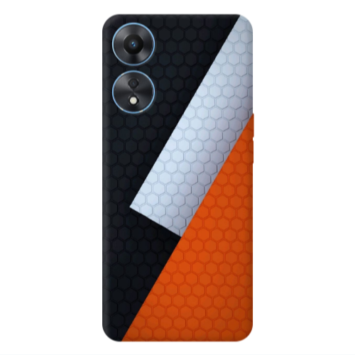Oppo A 98 Coated hexagon Transparent Silicone TPU Θήκη