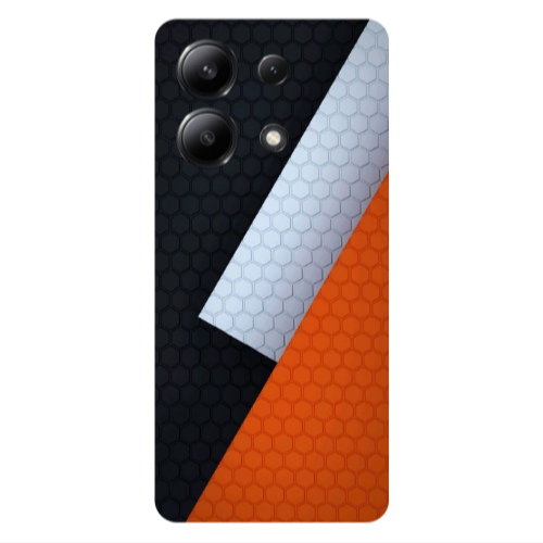 Xiaomi Redmi Note 13 4G Coated hexagon Transparent Silicone TPU Θήκη