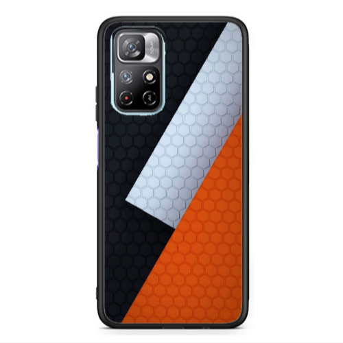 Xiaomi Poco M4 Pro 5G Coated hexagon Black Glossy Θήκη