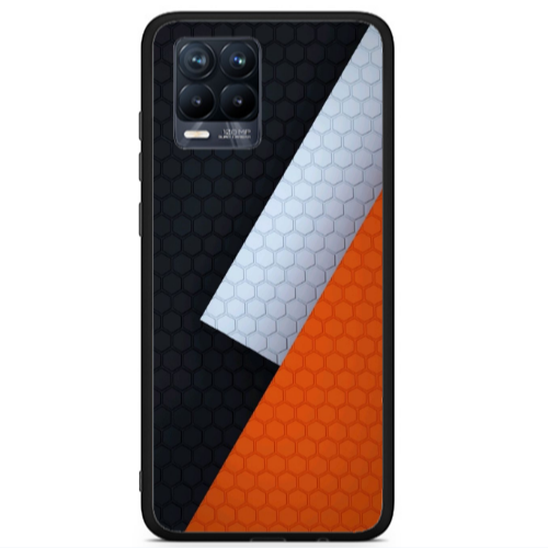Realme 8 i Coated hexagon Black Glossy Θήκη