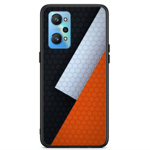 Realme Gt Neo 2 Coated hexagon Black Glossy Θήκη