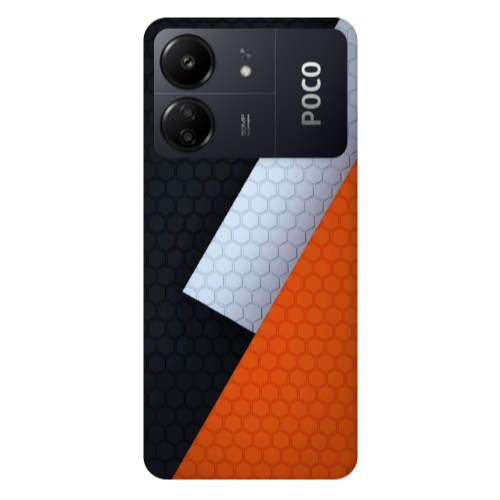 Xiaomi Poco C65 Coated hexagon Transparent Silicone TPU Θήκη