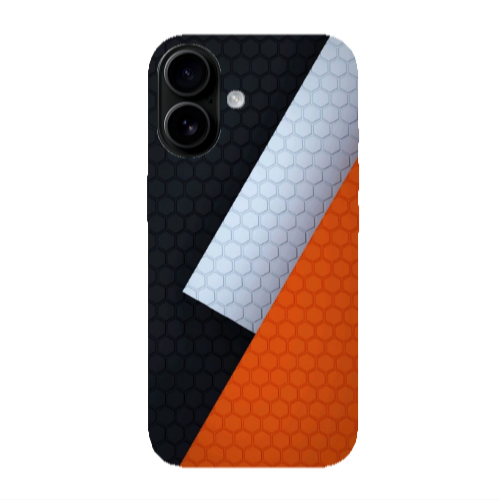 Apple Iphone 16 Coated hexagon Transparent Silicone TPU Θήκη