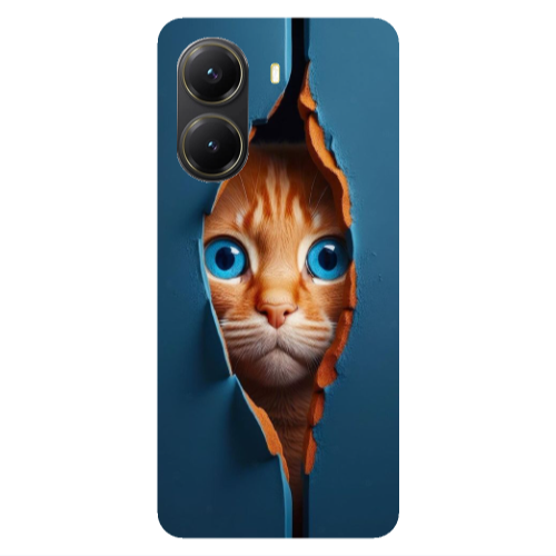 Xiaomi Poco X7 Pro Cat Blue Eyes Transparent Silicone TPU Θήκη