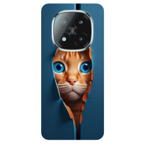 Xiaomi Redmi Note 14 Pro + 5g Cat Blue Eyes Transparent Silicone TPU Θήκη