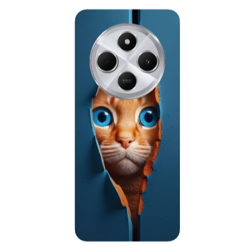 Xiaomi Redmi 14c Cat Blue Eyes Transparent Silicone TPU Θήκη