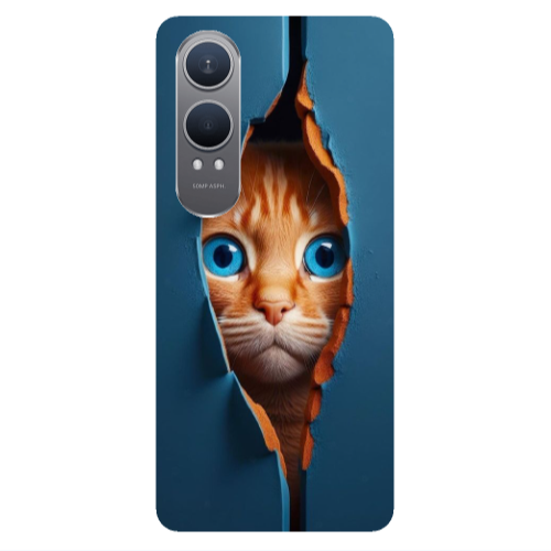 Oneplus Nord Ce 4 lite Cat Blue Eyes Transparent Silicone TPU Θήκη