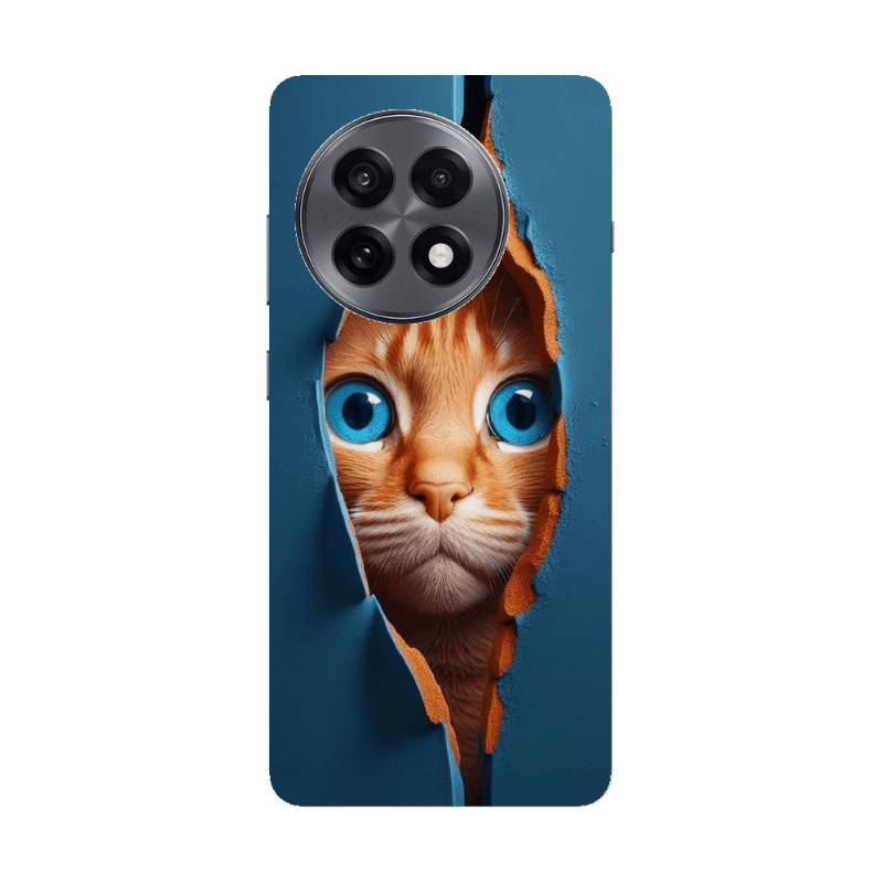 Oneplus 13 R Cat Blue Eyes Transparent Silicone TPU Θήκη